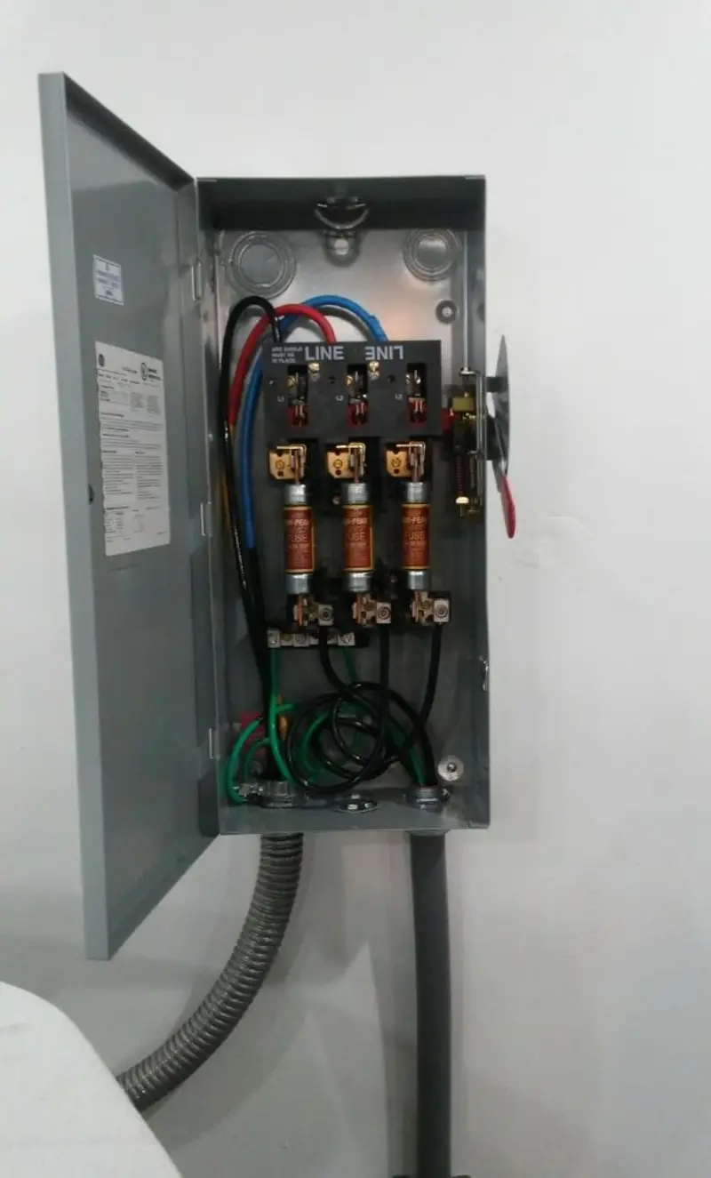 Three-phase disconnect switch installed for Electrical Wiring & Rewiring in Meredith