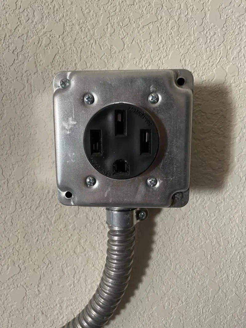 NEMA 14-50 outlet installed for Electrical Panel Upgrade in Meredith